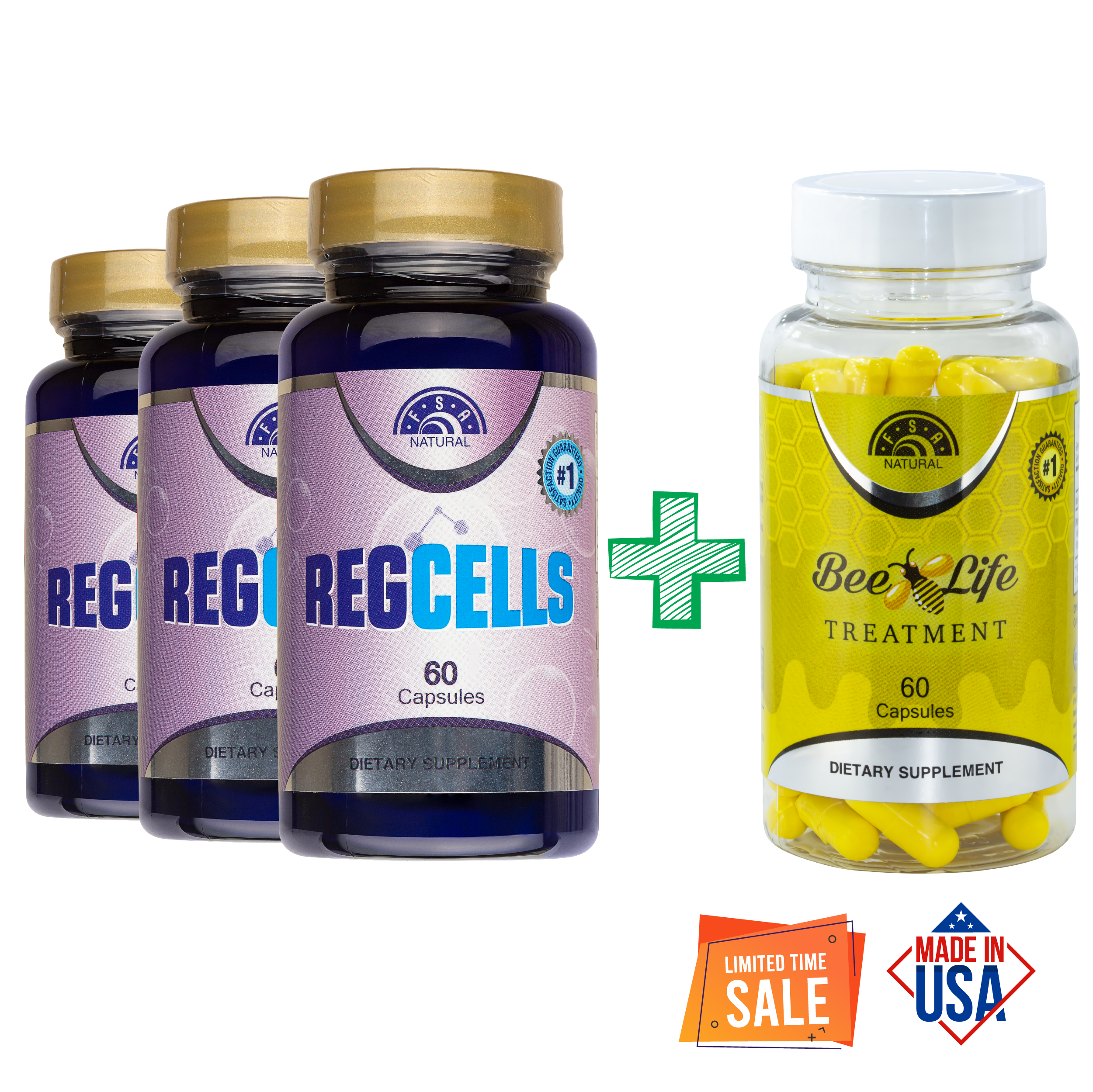 Combo 10: 3 Regcells + 1 Bee Life